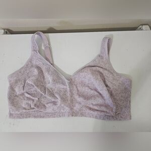 Women's Printed Cotton Soft Cup Wireless Bra with Lace Trims 48G ti VOGLIO